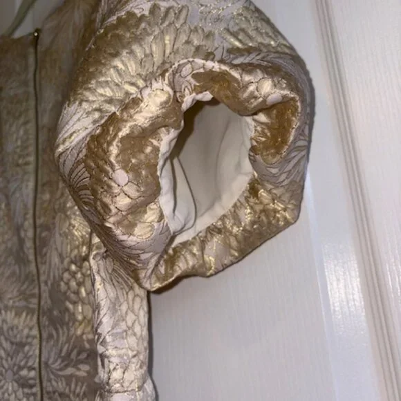 Lilly Pulitzer Ailani Dress Gold Metallic Shift - Size 12 - NWT - MSP $278 - Picture 9 of 14